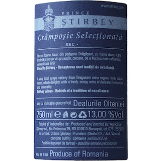 Prince Stirbey | Vin alb Cramposie Selectionata 0.75l