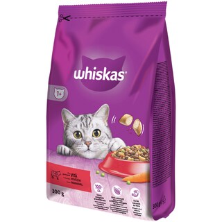 Whiskas | Hrana uscata pentru pisici, cu vita 300g