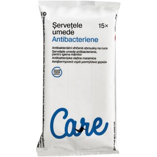 Care | Servetele umede antibacteriene, 15 buc.