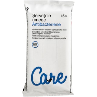 Care | Servetele umede antibacteriene, 15 buc.