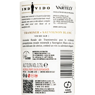 Vartely | Individo | Vin alb sec Traminer, Sauvignon Blanc 0.75L