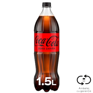 Coca-Cola Zero Zahar | Bautura racoritoare carbogazoasa 1.5L