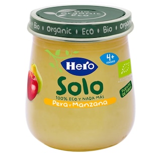 Hero Baby | Piure ecologic de pere si mere, +4 luni 120g