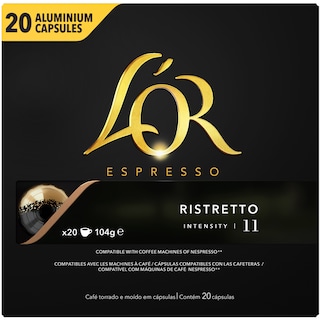 L'or | Cafea Espresso Ristretto, 20 capsule