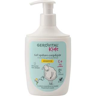 Gerovital Kids | Gel spalare corp si par Sensitive 300ml