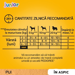 Pedigree | Hrana completa pentru catei Junior cu pui si orez 100g