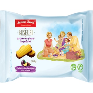 Secretul Bunicii | Buseuri cu gem cu prune si glazura 300g