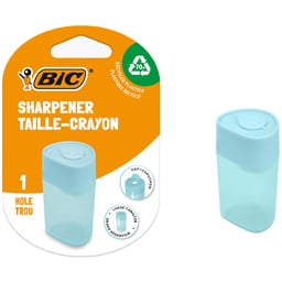 Bic | Ascutitoare cu un orificiu si container, diverse culori