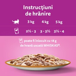 Whiskas | Hrana umeda pentru pisici cu miel si curcan in sos 85g