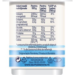 Danone | Iaurt natural 3.5% grasime 130g