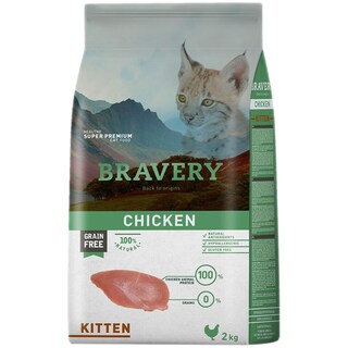 Bravery | Hrana uscata Kitten, Chicken 2kg