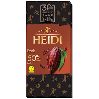 Heidi | Dark | Ciocolata amaruie 50% cacao 80g