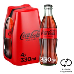 Coca-Cola Zero Zahar | Bautura racoritoare carbogazoasa 4x330ml