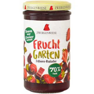 Zwergenwiese | Gem bio de capsuni si rubarba, indulcit cu sirop de agave 225g