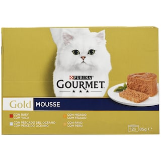 Gourmet Gold | Hrana umeda pate cu peste oceanic, curcan, ficat si vita 12x85g