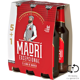Madri | Bere blonda Cerveza Excepcional 5+1 x 0.33L