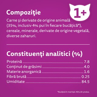 Whiskas | Hrana umeda pentru pisici cu pui in aspic 85g