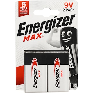 Energizer | Baterie alcaline 9V, 2 bcuati