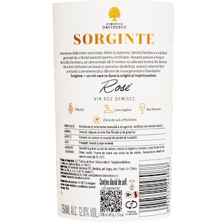 Domeniile Davidescu | Vin rose demisec Sorginte 0.75L