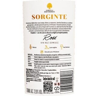 Domeniile Davidescu | Vin rose demisec Sorginte 0.75L