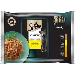 Sheba | Selection | Hrana umeda pentru pisici, Selectie de pasare 4x85g