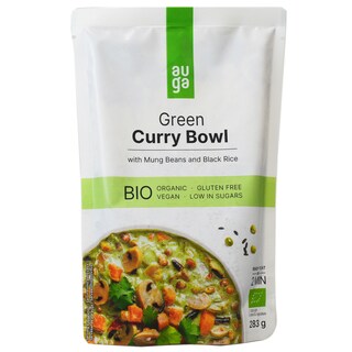 Auga | Green Curry Bowl cu fasole mung si orez negru 283g