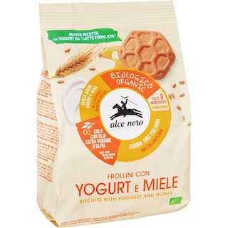 Alce Nero | Biscuiti bio cu iaurt si miere 350g