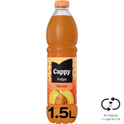 Cappy Pulpy | Bautura racoritoare cu piure si bucati de piersici 1.5L