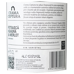 Cervus Cepturum | Vin rosu demisec Feteasca Neagra & Merlot 0.75L