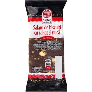 Gusturi romanesti | Salam de biscuiti cu rahat si nuca 80g