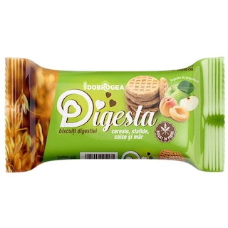 Digesta | Biscuiti digestivi cu cereale, stafide, caise si mar 82g