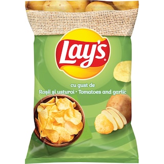 Lay's | Chips cu gust de rosii si usturoi 125g