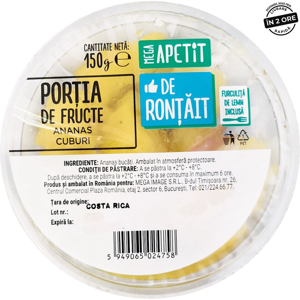 Ananas cuburi 150g