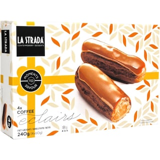 La Strada | Eclere cu umplutura de cafea 4x60g