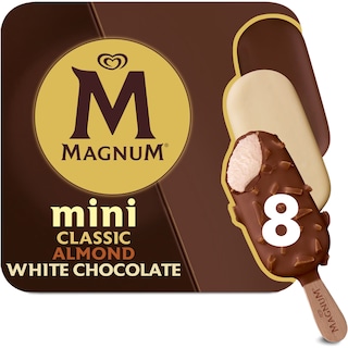 Magnum | Mini | Inghetata mini Classic Almond White Chocolate 8x55ml