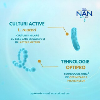 NAN Optipro | Produs pe baza de lapte Optipro 3, intre 1-2 ani 400g