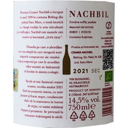 Nachbil | Vin rosu sec Syrah Reserve 0.75L