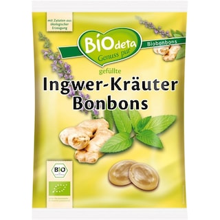 Biodeta | Bomboane bio cu ghimbir 75g