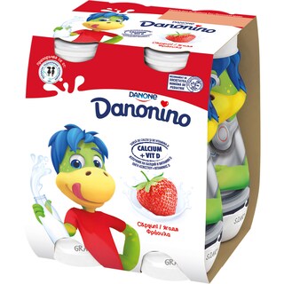 Danonino | Iaurt de baut cu capsuni 4x100g