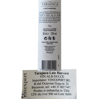 Tarapaca | Vin alb Late Harvest 0.5L