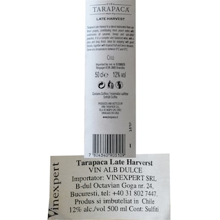 Tarapaca | Vin alb Late Harvest 0.5L