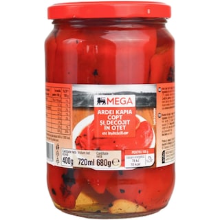 MEGA | Ardei kapia copt si decojit in otet 680g