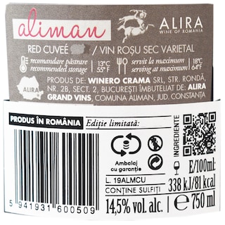 Alira | Aliman | Vin rosu sec Red Cuvee 0.75L