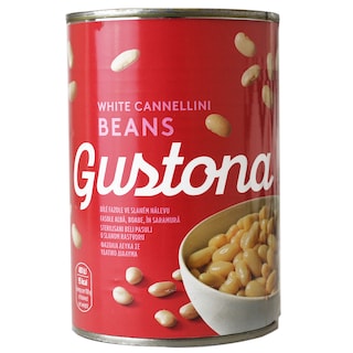 Gustona | Fasole alba, boabe, in saramura 400g