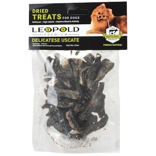 Leopold | Delicatese uscate pentru caini, inima de vita 100g