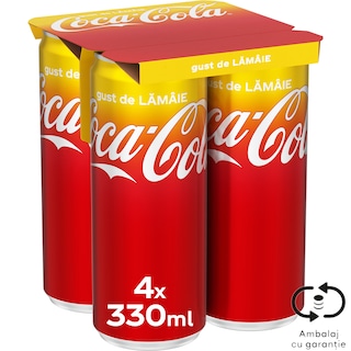 Coca-Cola | Bautura racoritoare carbogazoasa cu gust de lamaie 4x330ml