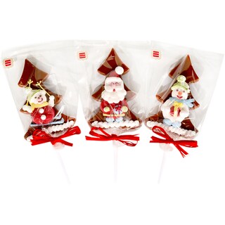 Ciocolecca Pino | Acadele de ciocolata in forma de brad decorate manual 60g