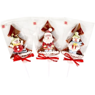 Ciocolecca Pino | Acadele de ciocolata in forma de brad decorate manual 60g