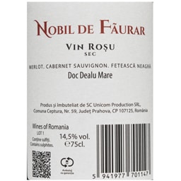 Nobil de Faurar | Vin rosu sec 0.75L