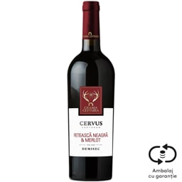 Cervus Cepturum | Vin rosu demisec Feteasca Neagra & Merlot 0.75L